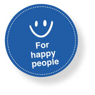 Icon Slogan für glückliche Leute