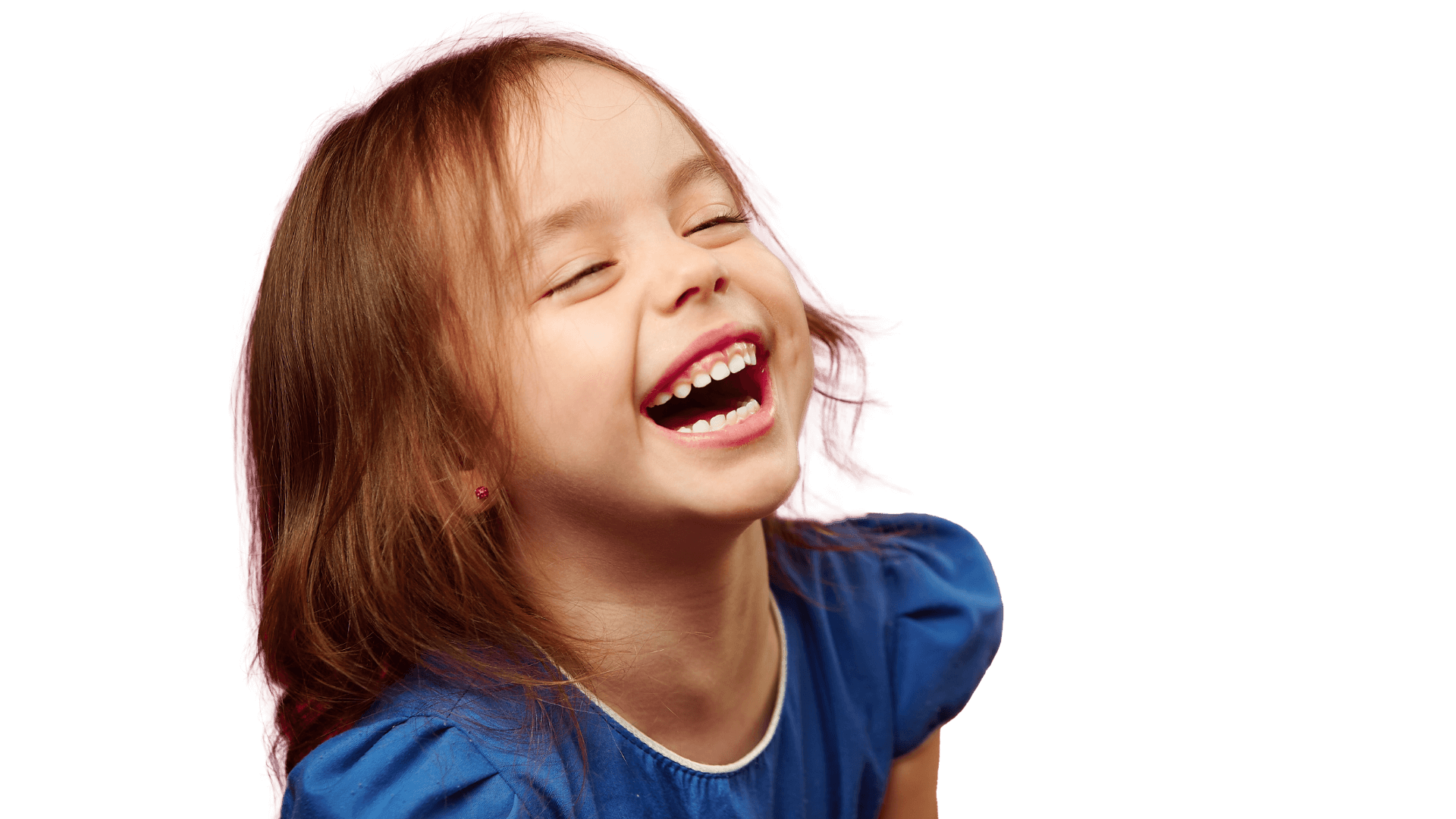 Ein Kind lacht in die Kamera und sein Mund formt dabei das "O" in WoW